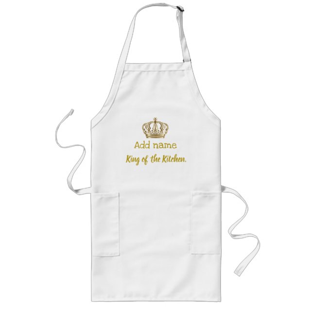 Custom, King of the Kitchen. Long Apron (Front)