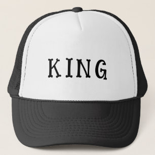 Custom King Text White and Black colour Trucker Ha Hat