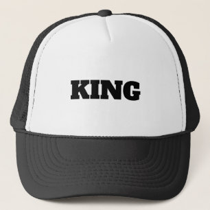 Custom King Text White and Black colour Trucker Ha Hat