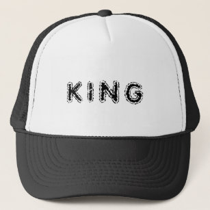 Custom King Text White and Black colour Trucker Ha Trucker Hat