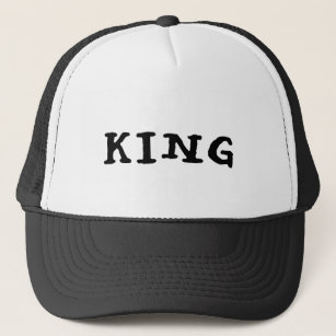 Custom King Text White and Black colour Trucker Ha Trucker Hat
