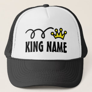 Custom king's trucker hat with crown