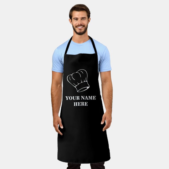 Custom Kitchen Apron Men Custom Chef Apron Gift (Worn)