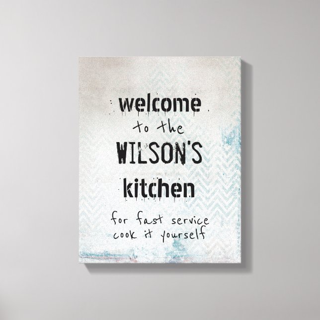 custom kitchen quote canvas wall art (Front)