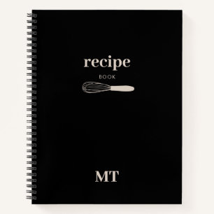 Custom Kitchen Utensils Whisk Recipe Cookbook Notebook