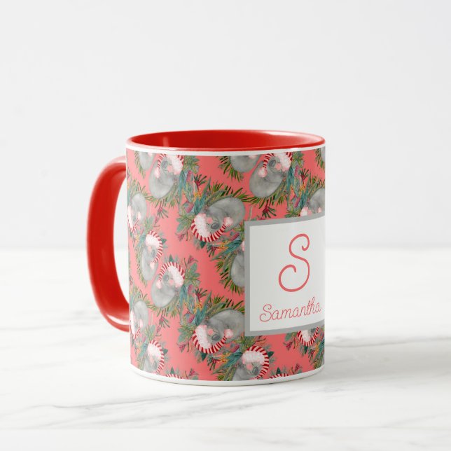 Custom Koala Christmas White Mug (Front Left)
