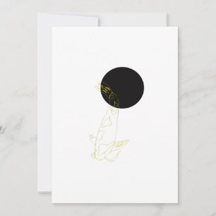 Custom Koi-fish Minimalism Greeting Card