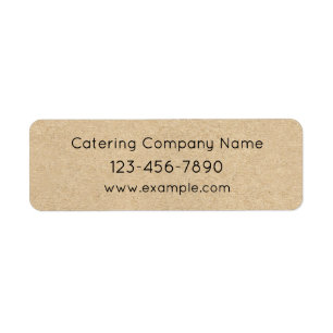 Custom Kraft Paper Style Catering Food Meal Prep Return Address Label
