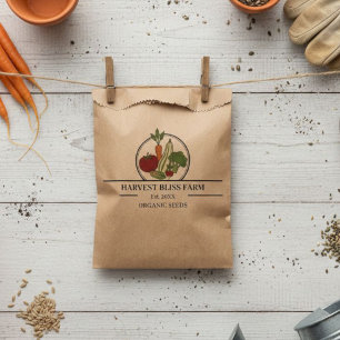 Custom Kraft Seed Envelopes - Personalizable Farm Favour Bag