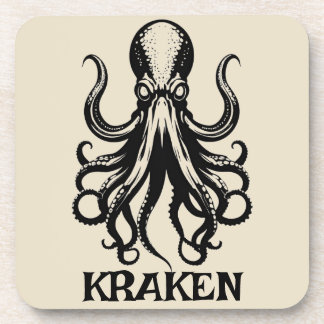 Custom Kraken Octopus Squid Name Personalised Coaster