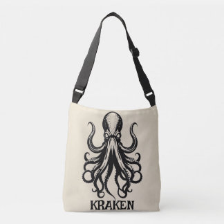 Custom Kraken Octopus Squid Name Personalised Crossbody Bag