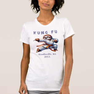 Custom Kung Fu Martial Arts Location Date Name T-Shirt