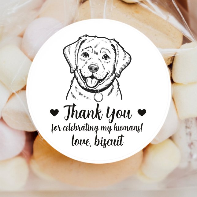 Custom Lab Dog Wedding Favour Stickers (Creator Uploaded)