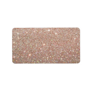 Custom Label - Rose Gold Glit Fab