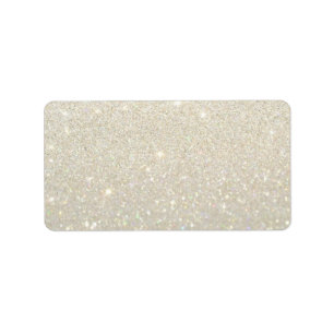 Custom Label - White Gold Glit Fab