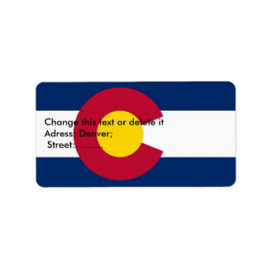 Custom Label with Flag of Colorado
