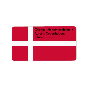 Custom Label with Flag of Denmark
