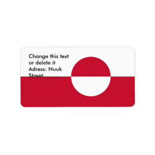 Custom Label with Flag of Greenland