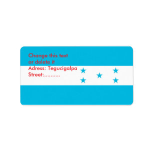 Custom Label with Flag of Honduras