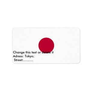 Custom Label with Flag of Japan