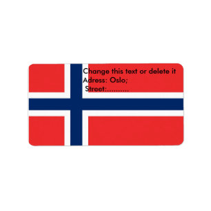 Custom Label with Flag of Norway