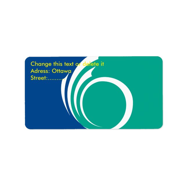 Custom Label with Flag of Ottawa, Canada (Front)