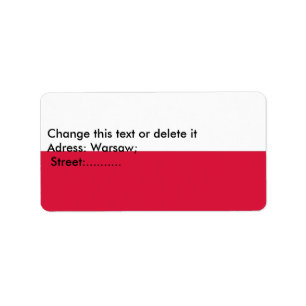Custom Label with Flag of Poland