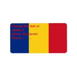 Custom Label with Flag of Romania