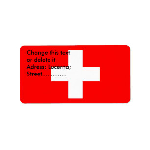 Custom Label with Flag of Switzerland