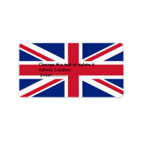 Custom Label with Flag of United Kingdom
