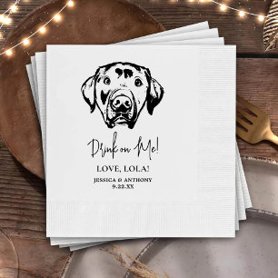 Custom Labrador Dog Personalised Drink on Me Napkin