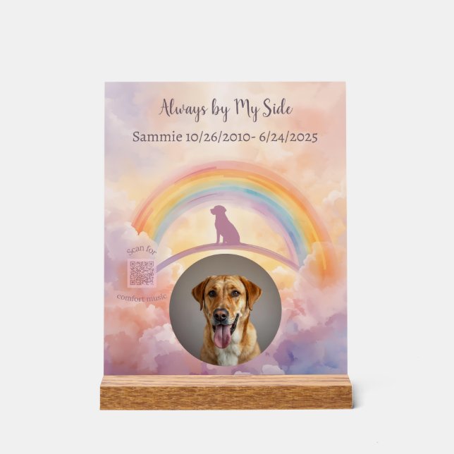 Custom Labrador Retriever Memorial Acrylic Sign (Front)