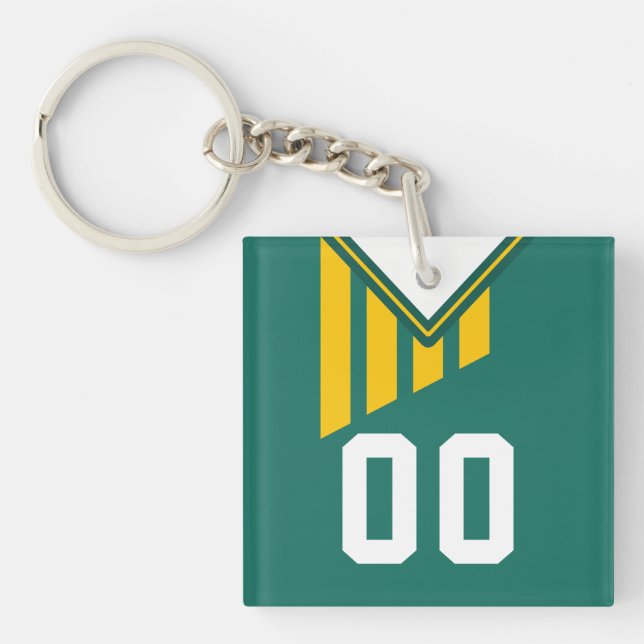 Custom Lacrosse Keyring, Football Keychain (Front)