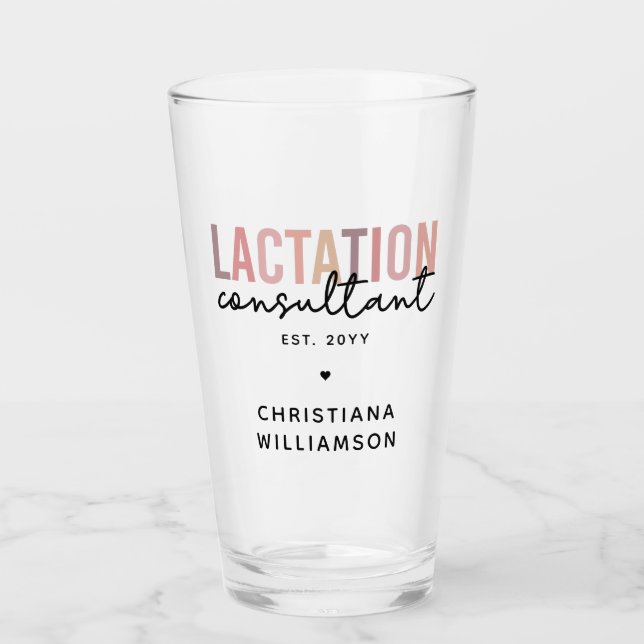 Custom Lactation Consultant Specialist IBCLC Glass (Front)
