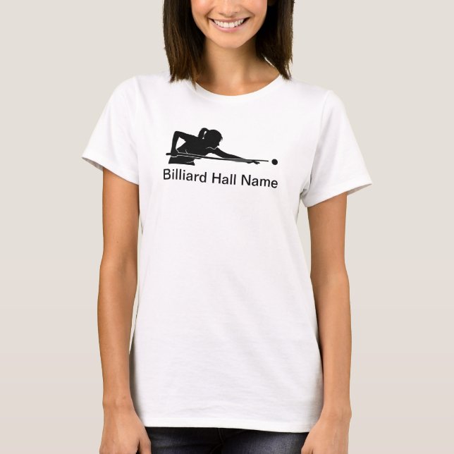 Custom Ladies Billiard Hall Tshirts (Front)