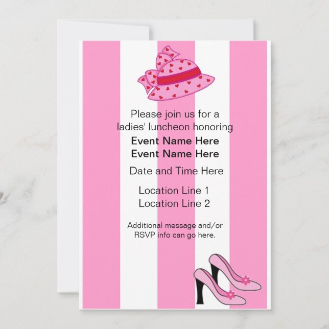 Custom Ladies' Luncheon Invites (Front)