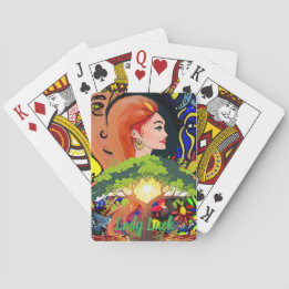 Custom Lady Luck Couple's Game Night Playing Cards