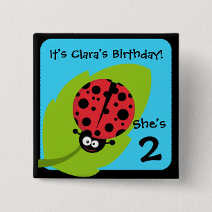 Custom Ladybug Button