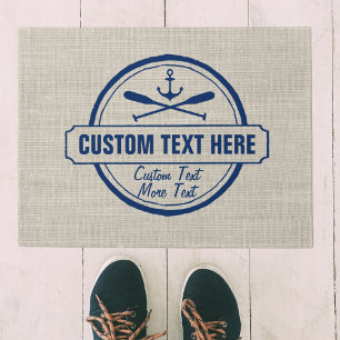 Custom Lake, Beach House & Boat Nautical Anchor Doormat