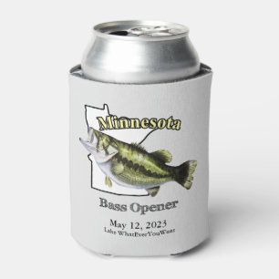 Custom Lake/Date Minnesota Bass Opener Light Can Cooler