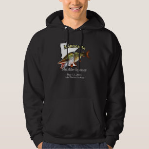 Custom Lake/Date Minnesota Muskie Opener Dark Hoodie