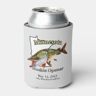 Custom Lake/Date Minnesota Muskie Opener Light Can Cooler
