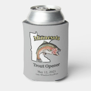 Custom Lake/Date Minnesota Trout Opener Light Can Cooler