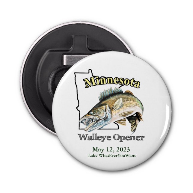 Custom Lake/Date Minnesota Walleye Opener (Front)