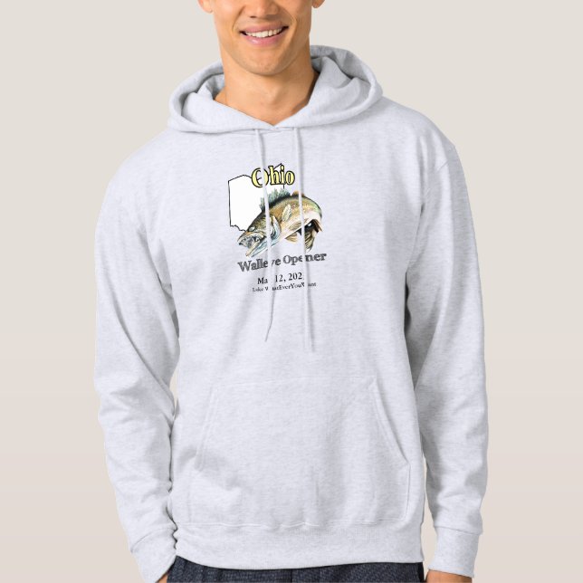 Custom Lake/Date Ohio Walleye Opener Hoodie (Front)
