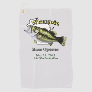 Custom Lake/Date Wisconsin Bass Opener Towel