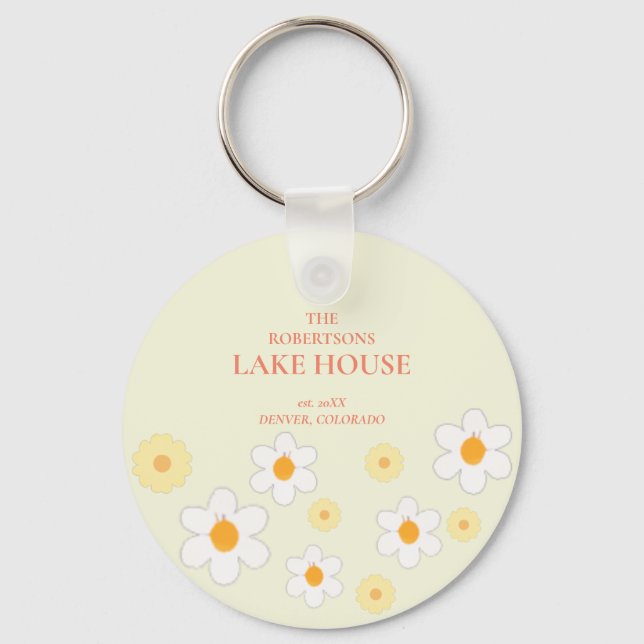 Custom Lake House Key Ring (Front)
