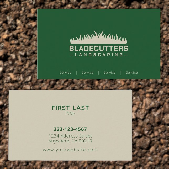 Custom Landscaping Lawn Care Business Cards (Creator Uploaded)
