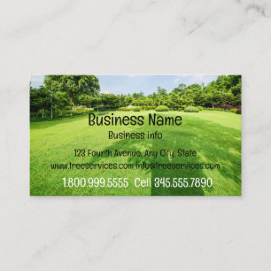 Custom Landscaping Lawn Garden Care Business Card