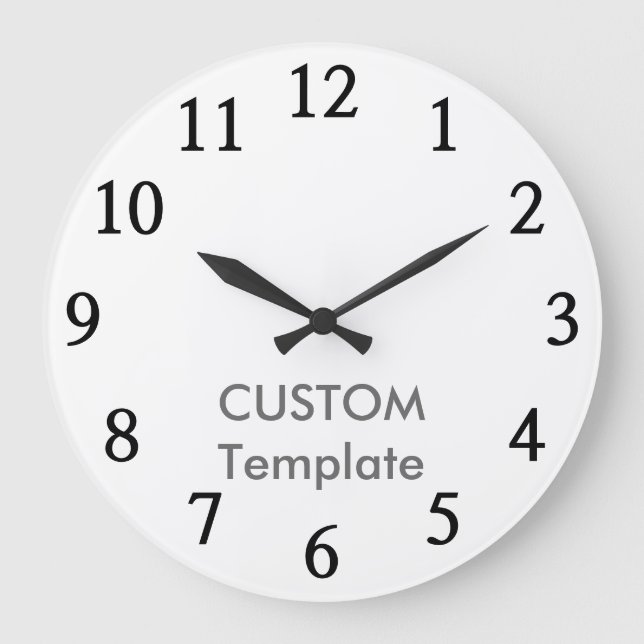 Custom Large 10.75" ROUND Wall Clock J2 EXTRA B. (Front)